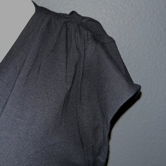 ATHLETA Effortless Tee Dress - Black - New with tags - Size Large Petite  LP - Picture 3 of 11